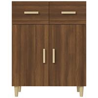 Dressoir 69,5x34x89 cm bewerkt hout bruineikenkleurig - thumbnail