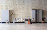 WOOOD Kledingkast 'Dennis' 3-deurs, kleur Betongrijs - thumbnail