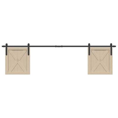 VidaXL Ophangset voor schuifdeur 200 cm koolstofstaal