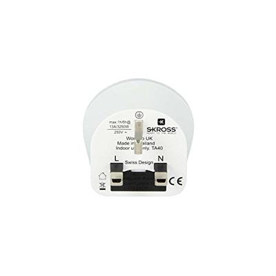 SKROSS | 1.500225-E | World to UK | Universele reisadapter voor het VK - Spanning en vermogen 100V - 700W / 250V - 1750W - Bescherming tegen elektrische schokken