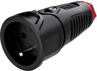 PCE 2410-sr Koppeling met randaarde Rubber, Kunststof 230 V Zwart IP20 - thumbnail