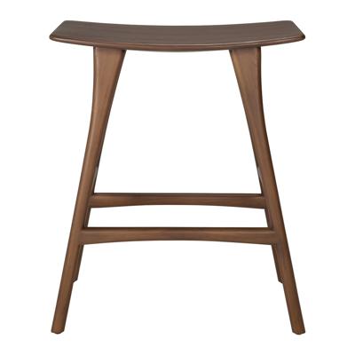 Ethnicraft Barkruk 'Osso' Gevernist Teakhout, kleur Bruin (zithoogte 65cm) Ethnicraft Barkruk 'Osso' Gevernist Teakhout, kleur Bruin (zithoogte 65cm)