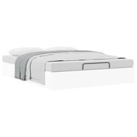 Bedframe zonder matras 140x190 cm kunstleer wit - thumbnail