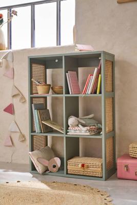 Kast met 6 vakken LIGNE POÉSIE groen