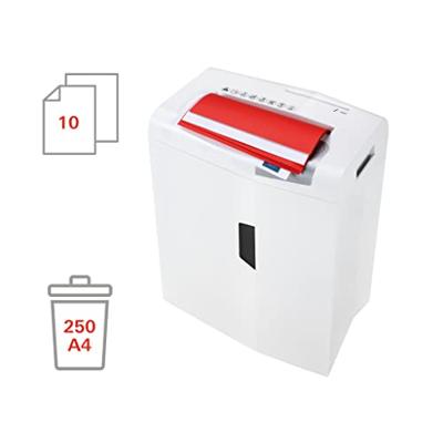 HSM shredstar X10 Papierversnipperaar 10 vellen Cross cut 4.5 x 30 mm P-4 20 l Ook geschikt voor CDs, DVDs, Nietjes, Paperclips, Creditcards