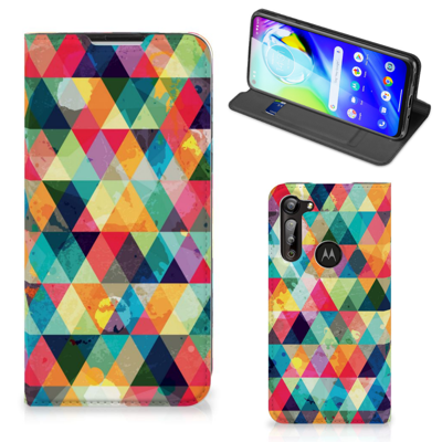 Motorola Moto G8 Power | Hoesje met Magneet | Geruit