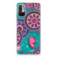 Xiaomi Redmi Note 10/10T 5G | Poco M3 Pro | Hoesje maken | Cirkels en Vlinders - thumbnail