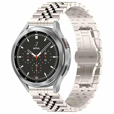 By Qubix - Stalen band - Starlight/sterrenlicht - Compatible met Xiaomi Redmi Watch 5 Active/Redmi Watch 5 Lite - Compatible Xiaomi bandje