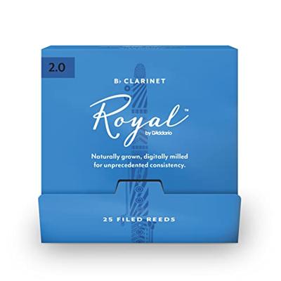 D&apos;Addario Woodwinds RCB0120-B25 Royal Bb klarinetriet, sterkte 2.0, 25 stuks, filed