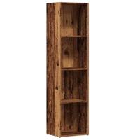 Boekenkast 36x30x114 cm bewerkt hout oud houtkleurig - thumbnail