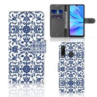 Huawei P30 Lite (2020) Hoesje Flower Blue - thumbnail