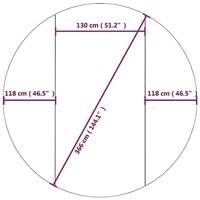 VidaXL Zwembadgrondzeil ø366 cm polyester geotextiel lichtgrijs - thumbnail
