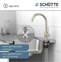 Keukenmengkraan Schutte Cornwall Hoge Draaibare Uitloop Lage Druk RVS Schütte - thumbnail