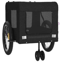 Hondenfietstrailer oxford stof en ijzer zwart - thumbnail