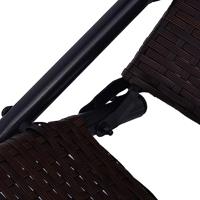 Inklapbaar ligbed poly rattan bruin - thumbnail
