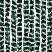 VidaXL Vliegengordijn 118x220 cm chenille groen en wit - thumbnail
