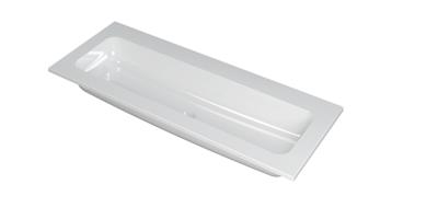 INK Wastafel Faktor polystone centraal zonder kraangat 120 cm x 45 cm x 1,5 cm Glans wit 3407020