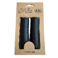 ABI Kunstleer fiets handvatten 135mm zwart - thumbnail