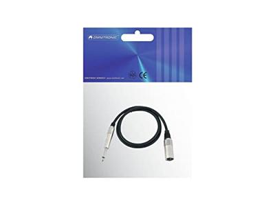 Omnitronic 3022519A XLR Adapterkabel [1x XLR-stekker 3-polig - 1x Jackplug male 6,3 mm (mono)] 0.90 m Zwart