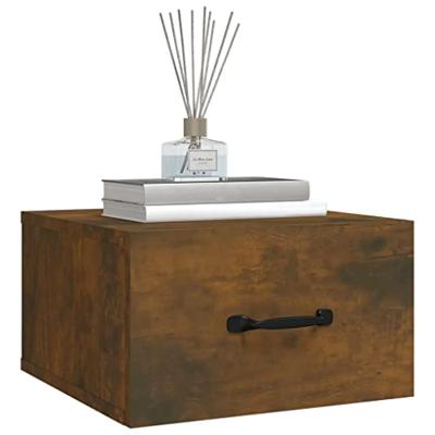 Nachtkastjes 2 st wandgemonteerd 35x35x20 cm gerookt eikenkleur