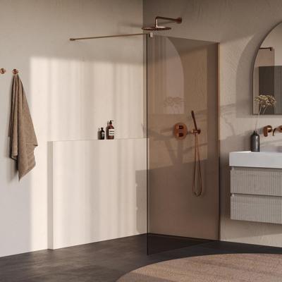 BRAUER Oblivion inloopdouche brons glas 120x200 incl. glascoating PVD koper geborsteld BRAUER Oblivion inloopdouche brons glas 120x200 incl. glascoating PVD koper geborsteld