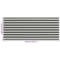 Balkonscherm 120x300 cm HDPE antracietkleurig en wit - thumbnail