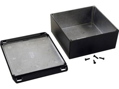 Hammond Electronics 1590WKKFLBK Universele behuizing 125 x 125 x 57 Aluminium Zwart 1 stuk(s)