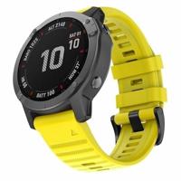 By Qubix - Siliconen bandje - Geel - Compatible met Garmin Tactix 8-51mm - Compatible Garmin bandje - thumbnail
