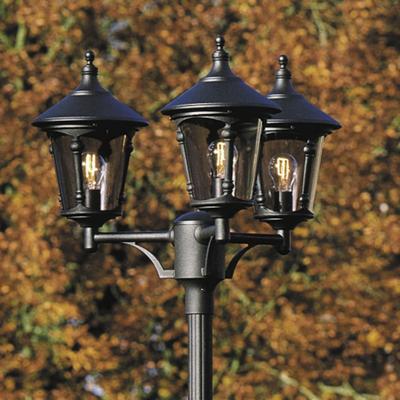 KonstSmide Klassieke lantaarnkapVirgo 3-lichts zwart - 573-750