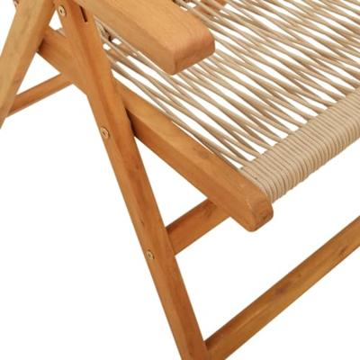 Tuinstoelen 6 st verstelbaar massief acaciahout beige