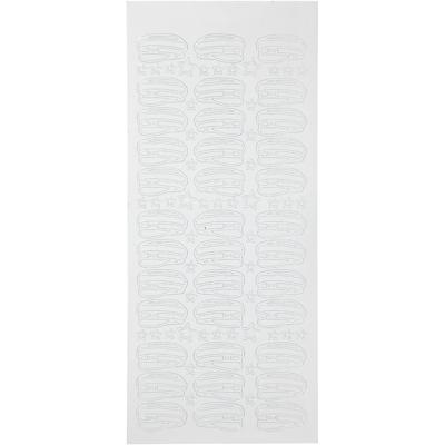 Creotime stickers petjes 10 x 23 cm wit Creotime stickers petjes 10 x 23 cm wit