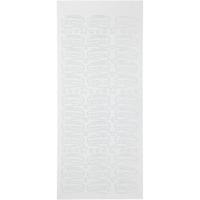 Creotime stickers petjes 10 x 23 cm wit - thumbnail