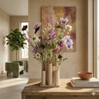 Kunstboeket Marleen Miami 75 cm in Twisted Tubevaas - thumbnail