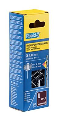 Rapid blindklinknagel alu + drill 4.0x12mm (50st) Rapid blindklinknagel alu + drill 4.0x12mm (50st)