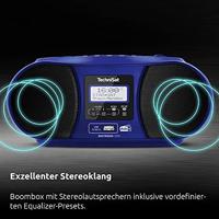 TechniSat DIGITRADIO 1990 Radio/CD-speler DAB+, VHF (FM) AUX, Bluetooth, CD, USB Acculaadfunctie, Wekfunctie Blauw - thumbnail