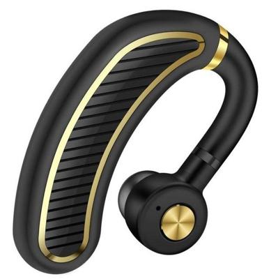 Zakelijke Bluetooth oortelefoon draadloze hoofdtelefoon met mic 24 uur werktijd Bluetooth headset voor iPhone Android Phone (Black Gold)