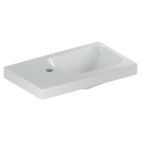 Geberit iCon fontein 53x31 cm, met kraangat en aflegvlak links, zonder overloop, wit - thumbnail