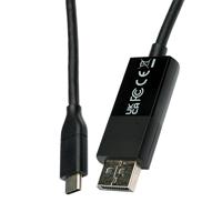 Adapter USB-C naar DisplayPort V7 V7UCDP-2M Zwart - thumbnail