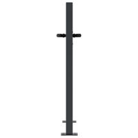 Poort 105x105 cm met vierkant staal antracietkleurig - thumbnail
