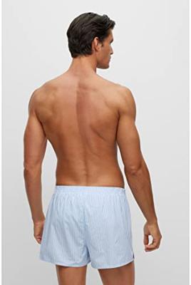 Hugo Boss Boxers wijd 2-pack blue ruit-streep