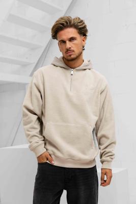 Malelions Fleece Nylon Half Zip Hoodie Mm1-aw25-34 Hoodies 099 Sand