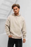 Malelions Fleece Nylon Half Zip Hoodie Heren Beige - Maat S - Kleur: Beige | Soccerfanshop - thumbnail
