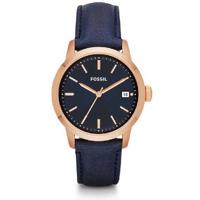 Horlogeband Fossil FS4838 Leder Blauw 20mm - thumbnail