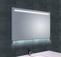 Badkamerspiegel Ambi one | 100x60 cm | Rechthoekig | Directe en indirecte LED verlichting | Touch button | Met verwarming - thumbnail