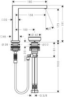 Hansgrohe Tecturis E 2-gats wastafelkraan 150 CoolStart met waste, Brushed Bronze - thumbnail