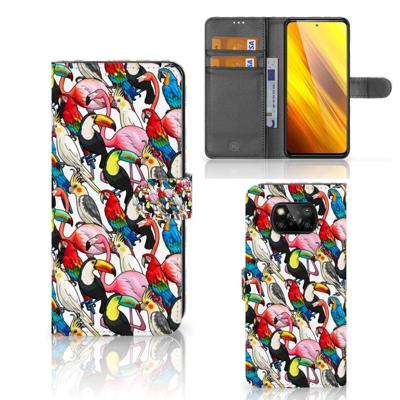 Xiaomi Poco X3 | Poco X3 Pro | Telefoonhoesje | Met pasjeshouder | Birds