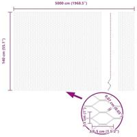 VidaXL Hexagon hek groen 1,4 x 50 m pvc - thumbnail