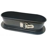 Ovale scharnierende vorm - BAUMALU - 31x12x8 cm - Koolstofstaal gecoat staal 0,8 mm - Antraciet antiaanbaklaag - thumbnail