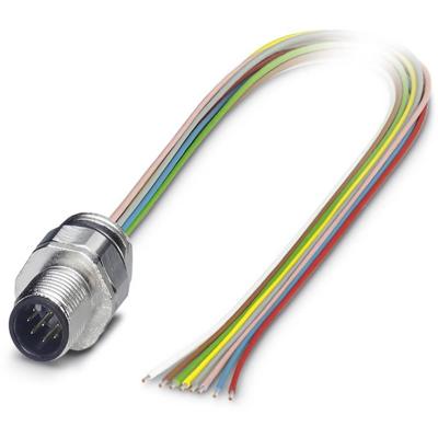 Phoenix Contact 1513787 Sensor/actuator inbouwconnector M12 Aantal polen (sensoren): 8 Stekker, inbouw 0.50 m 1 stuk(s)