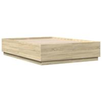 Bedframe bewerkt hout sonoma eikenkleurig 140x200 cm - thumbnail